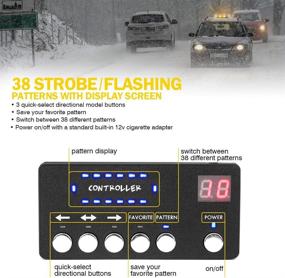 img 1 attached to 🚨 Xprite LED White Amber Rooftop Strobe Beacon Lights Bar with Magnetic Mount - Emergency Traffic Security Warning Caution Flashing Plow Light for Construction Vehicles, Tow Trucks, Snowplow, and Postal Cars