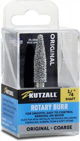 img 3 attached to Kutzall Original Taper Rotary Burr, 1⁄4" Shaft, Coarse - Woodworking Attachment For Bosch, DeWalt, Milwaukee, Makita. Abrasive Tungsten Carbide, 1⁄4" (6.3Mm) Head Dia. X 1-1⁄2" (38.1Mm) Length, T-14