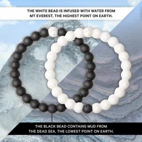 img 2 attached to Stylish And Comfortable Lokai Silicone Beaded Bracelet Pair In Black & White For Men And Women