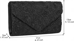 img 3 attached to Jubileens Ladies Purses Envelope Evening Clutch Bridal Diamante Ladies Clutch Bag Shoulder Bag For Party Prom