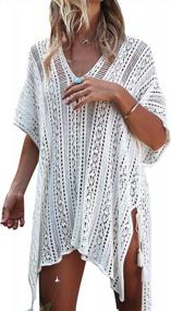 img 4 attached to Stylish Crochet Dress Beach Cover Up For Women Swimwear Pool Wear By Jeasona