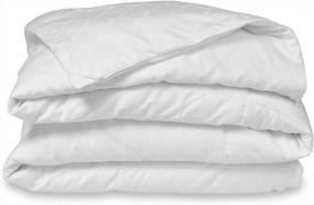 img 4 attached to Tommy Bahama Get Cozy 350 Thread Count Comforter - 100% Cotton Fabric, Weighted For All Season Comfort – Oversized King