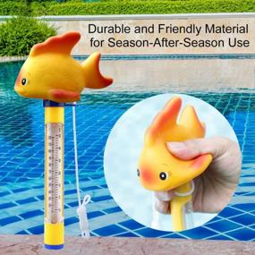 img 2 attached to Stay Informed About Water Temperature With Blufree Floating Pool Thermometer - Perfect For Pools, Baths, Spas, Hot Tubs, Aquariums & Ponds