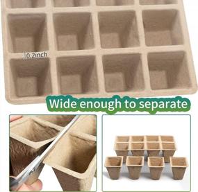 img 2 attached to Organic Seedling Starter Kit - 20 Pack Biodegradable Peat Pots With 240 Cells, 200 Labels, 2 Transplant Tools, And 1 Spray Bottle
