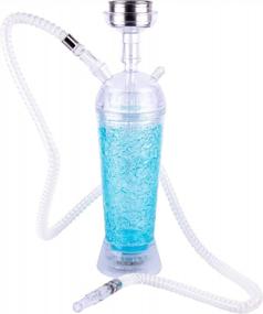img 4 attached to Portable Hookah Set With LED Water Vase, Flexible Tube, Charcoal Bowl And Shisha Accessories For Enhancing Flavor & Aromas (Blue)