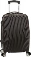 travel in style with rockland's black wave hardside spinner luggage - 20-inch carry-on for easy maneuverability logo