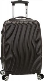 img 4 attached to Travel In Style With Rockland'S Black Wave Hardside Spinner Luggage - 20-Inch Carry-On For Easy Maneuverability