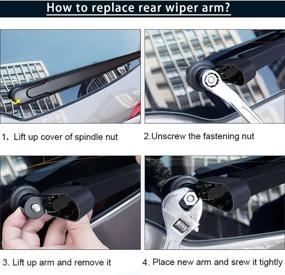 img 1 attached to 🚗 MIKKUPPA Rear Wiper Arm Blade for 2005-2010 Jeep Grand Cherokee - Replacement 05139836AB Back Windshield Wiper Assembly - All Season Natural Rubber Window Cleaning