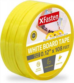 img 4 attached to XFasten Yellow White Board Skinny Tape Thin Tape For Dry Erase Board, Automobile, Violin, Whiteboard 8 Rolls Draping Tape For Textiles Art Tape For Indoor And Outdoor Uses Pinstripe Tape