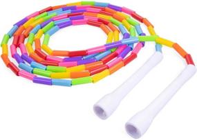 img 4 attached to Segmented Beaded Kids Jump Rope For Exercise And Outdoor Activities - Durable And Shatterproof - Easily Adjustable And Light Weight Skipping Rope For Kids