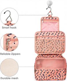 img 1 attached to Leopard Narwey Hanging Travel Toiletry Bag: Waterproof Cosmetic Make Up Organizer For Women & Girls