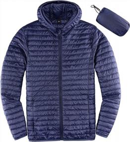 img 4 attached to Легкая мужская куртка с капюшоном Packable Puffer с синтетическим утеплителем Ultra Loft от Lisskolo - идеально подходит для активного отдыха и путешествий