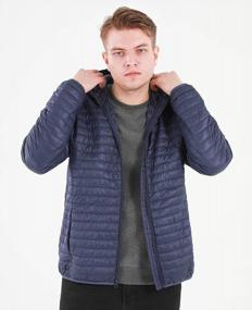 img 3 attached to Men'S Packable Puffer Lightweight Hooded Jacket With Ultra Loft Synthetic Insulation By Lisskolo - Ideal For Outdoor Activities And Traveling