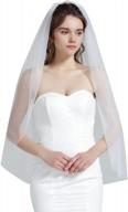 bridal veil with comb: 1 tier, cut edge, fingertip & cathedral length for wedding logo