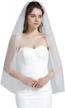 bridal veil with comb: 1 tier, cut edge, fingertip & cathedral length for wedding logo