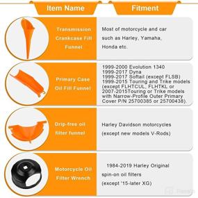 img 3 attached to 🏍️ Ultimate Motorcycle Funnel Sets: Crankcase, Fill Funnel Primary Oil Fill, Drains Plugs & Oil Filter Wrench for Harley Sporster Dyna