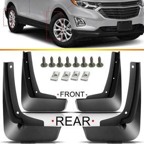 img 2 attached to 🚗 2018-2020 Chevrolet Equinox L LT LS Sport Utility Mud Flaps Set of 4 Front & Rear Splash Guards Mudguards Fender Flares Replacement