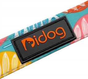 img 2 attached to Stylish Printed Dog Collar With Safety Buckle & Strong D-Ring - Adjustable For Small, Medium, And Large Dogs In Light Blue - The Didog Fashion Pattern Collar