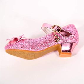 img 2 attached to BFOEL Sparkly Princess Flower Toddler Girls' Shoes ~ Flats