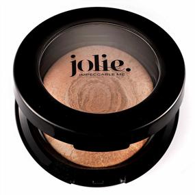 img 1 attached to Satin Glow Marbleized Bronzer & Highlighter For A Baked Finish - Jolie Powder