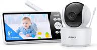 annke video baby monitor, baby monitor with 1080p camera, 5" hd screen with 4000mah battery, night vision, two-way talk, remote pan tilt zoom, temperature detection, lullaby, 1000ft long range -tivona logo