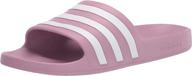 adidas womens adilette cherry metallic women's shoes : athletic logo