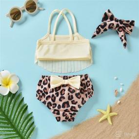 img 2 attached to 👙 Trendy Tassel Bikini Set for Toddler Girls: Stylish Beach Outfit for Summer Fun!