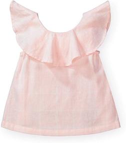 img 4 attached to Hope Henry Girls Striped Ruffle Girls' Clothing : Tops, Tees & Blouses