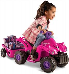 img 4 attached to 🚗 Huffy Kids Electric Ride On Car Mini Quad - Hot Pink: Fun and Excitement for Your Little Ones!