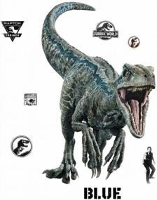 img 2 attached to RoomMates RMK3799GM Velociraptor Giant Peel And Stick Wall Decals For Jurassic World Fallen Kingdom-Themed Rooms