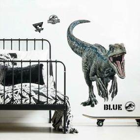 img 4 attached to RoomMates RMK3799GM Velociraptor Giant Peel And Stick Wall Decals For Jurassic World Fallen Kingdom-Themed Rooms