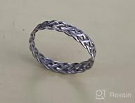 img 1 attached to Silvora Sterling Silver Celtic Knot/Cuban Link Chain Rings - Sturdy Vintage Eternity Band Ring Jewelry for Women and Men - Available in Size 4-12 review by Ryan Thrasher
