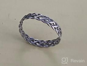 img 7 attached to Silvora Sterling Silver Celtic Knot/Cuban Link Chain Rings - Sturdy Vintage Eternity Band Ring Jewelry for Women and Men - Available in Size 4-12
