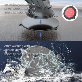 img 2 attached to 📱 OHLPRO Phone Holder Car Mount: 2-in-1 Universal Suction Cup for iPhone, Samsung, Sony, Google & More 4"-6.4" Smartphones