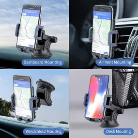 img 3 attached to 📱 OHLPRO Phone Holder Car Mount: 2-in-1 Universal Suction Cup for iPhone, Samsung, Sony, Google & More 4"-6.4" Smartphones