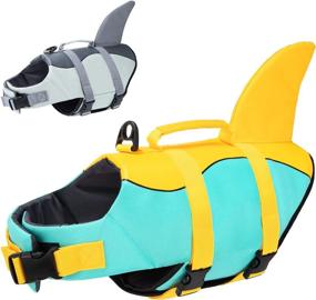 img 3 attached to 🦈 Invenho Dog Life Jacket Shark Large Pet Safety Vest for Swimming Boating - High Visibility, Adjustable & Buoyant Life Preserver with Safety Handle - Ideal for Large, Medium, and Small Dogs