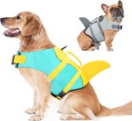 🦈 invenho dog life jacket shark large pet safety vest for swimming boating - high visibility, adjustable & buoyant life preserver with safety handle - ideal for large, medium, and small dogs логотип