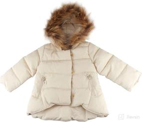 img 4 attached to ❄️ Warm and Windproof: Jojobaby Baby Boys Girls Hooded Snowsuit with Cozy Fur Collar - Perfect Winter Outerwear