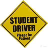 🚗 enhance road safety with stickerjoe student driver bumper sticker – 5" x 5" car decal логотип