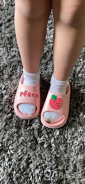 img 1 attached to 🍉 Children's Summer Slides Sandals: Shower Slippers for Beach, Pool, and Water Activities - Ideal for Girls, Boys, and Fruit-Lovers! review by Francisco Duncan