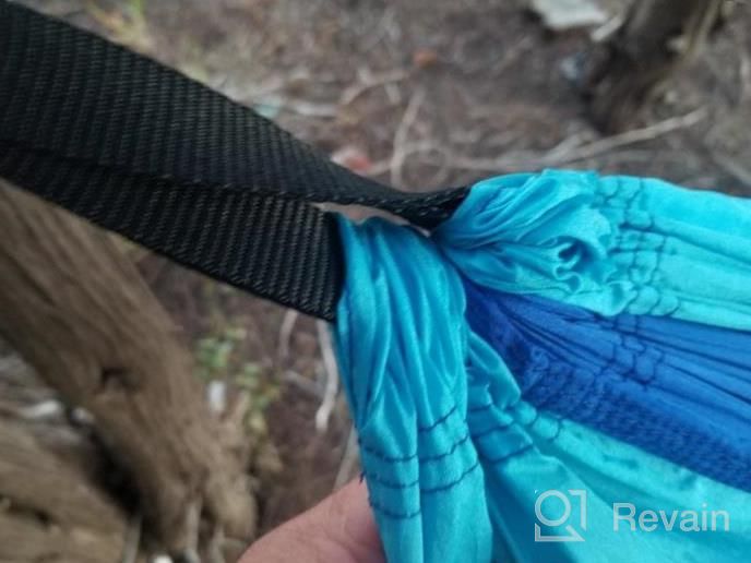 img 1 attached to Ultra-Light Camping Hammock By AnorTrek With Tree Straps - Portable Parachute Nylon Hammock For Solo Or Double Use, Ideal For Hiking, Backpacking, And Travel review by Wei Fan