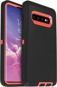 img 4 attached to Ultimate Protection For Samsung Galaxy S10 Plus: Heavy Duty AICase With Full Body Ruggedness And Shockproof/Dust Proof Shield