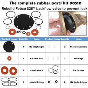 img 2 attached to 🔧 High-Quality 905111 Whole Rubber Repair Kit for Febco Backflow 825Y Series - 3/4" to 1-1/4" Back Flow Compatible
