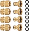 upgrade your water fittings with riemex garden hose quick connector set - solid brass 3/4 inch ght thread for no-leak easy connect (4 pack) logo