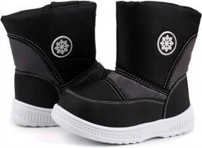 img 2 attached to Warm And Cozy Winter Boots For Kids - LONSOEN Children'S Fur-Lined Snow Boots For Outdoor Adventures And Casual Wear