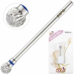 img 2 attached to Premium PANA 3/32" Cuticle Clean Nail Carbide Bit For Professional Manicure - Silver Large Ball Head, Medium Electric Drill Machine
