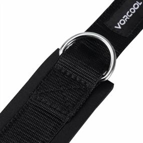 img 2 attached to Enhance Your Cable Machine Workouts With VORCOOL Ankle Straps - Double D-Ring Neoprene Padded Cuffs For Men & Women