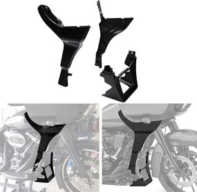 img 4 attached to 🏍️ SLMOTO Vivid Black Fairing Spoilers Cover with Extended Chin Spoiler for Harley Road Glide FLTRXS Special - Fits 2017-2021