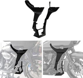 img 1 attached to 🏍️ SLMOTO Vivid Black Fairing Spoilers Cover with Extended Chin Spoiler for Harley Road Glide FLTRXS Special - Fits 2017-2021