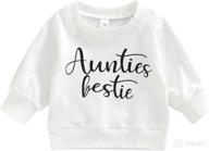 👫 letter print toddler baby girl boy sweatshirt crewneck pullover tops | sister and brother matching clothes - sis/bubba логотип